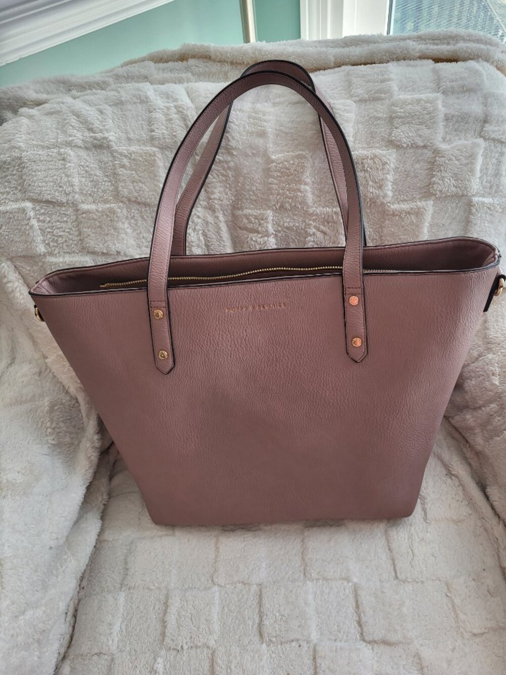 Poppy and Peonies, Go-Getter Tote, Mauve